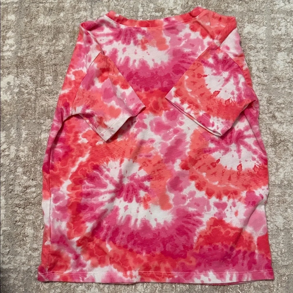 The Children's Place Pink & Coral Tie-Dye Short Sleeve Tee size M 7/8
